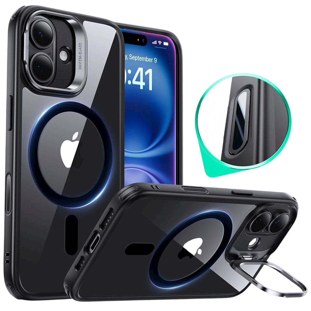 Coque Classic Hybrid MagSafe Stash Stand pour iPhone 16