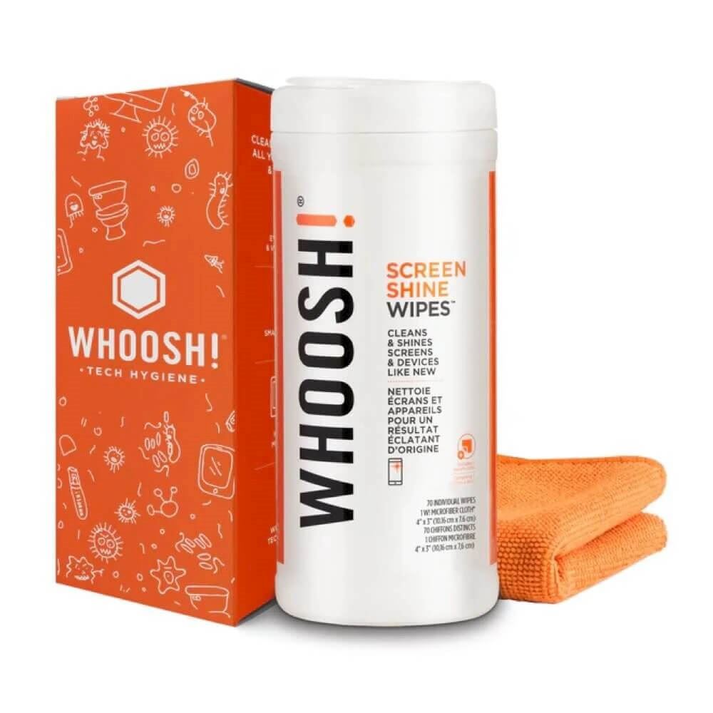 Pot de 70 lingettes nettoyantes Whoosh! Screen Shine