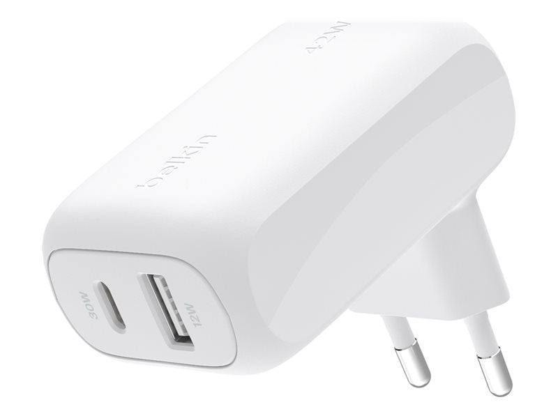 Belkin BoostCharge Pro Double Port (USB-C 30W + USB-A 12W)
