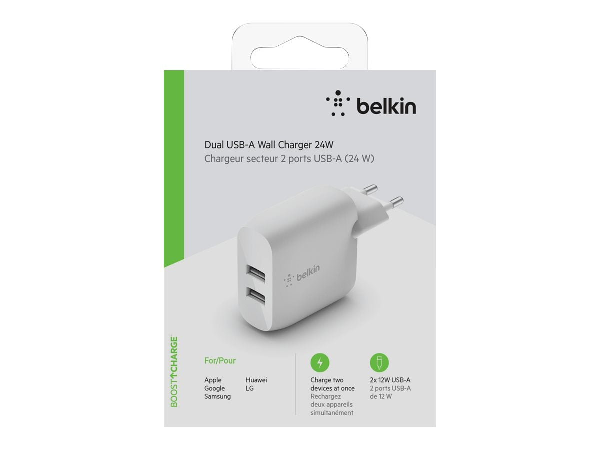 Belkin Chargeur Secteur Double Port USB-A - 24W