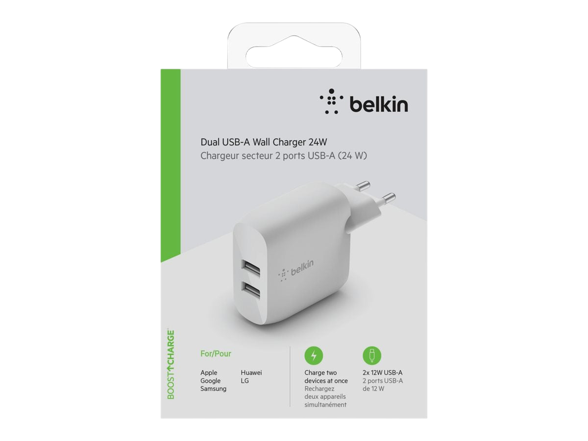 Belkin Chargeur Secteur Double Port USB-A - 24W
