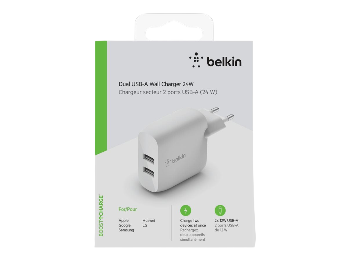 Belkin Chargeur Secteur Double Port USB-A - 24W