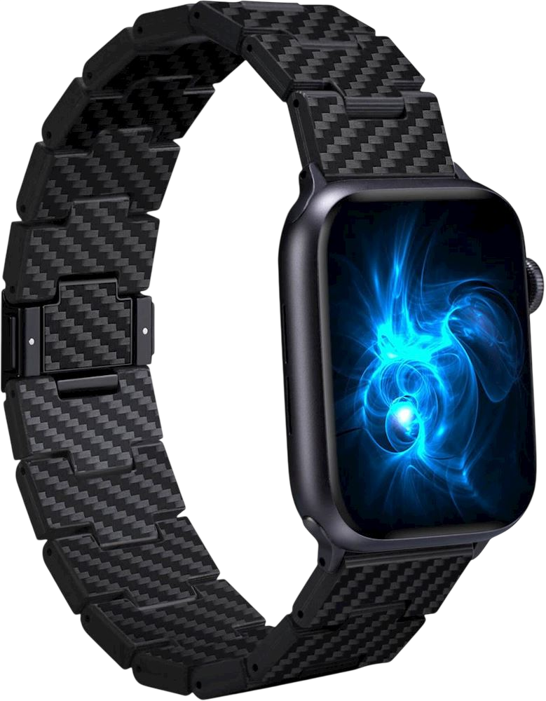 Bracelet à maillons en fibre de carbone pour Apple Watch (42/44/45/49 mm)