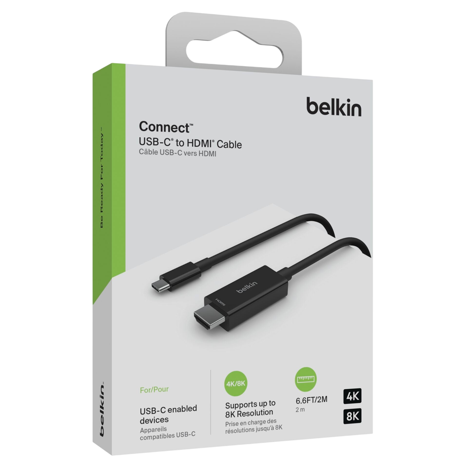 Belkin Câble Connect USB-C vers DisplayPort 1.4 (8K - 2 m)