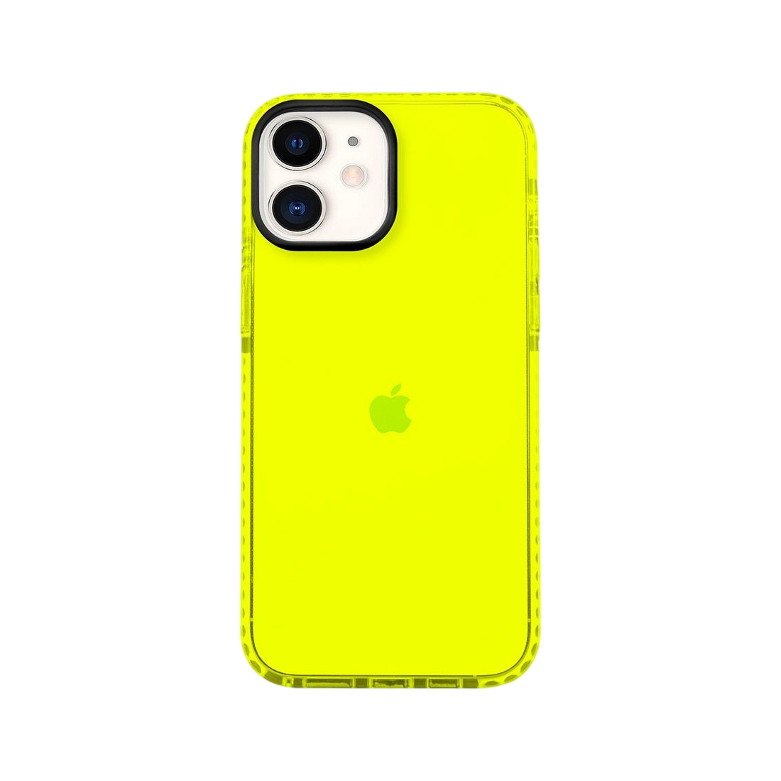 Coque tpu renforcée avec liseret noir pour iPhone 11 - jaune transparent