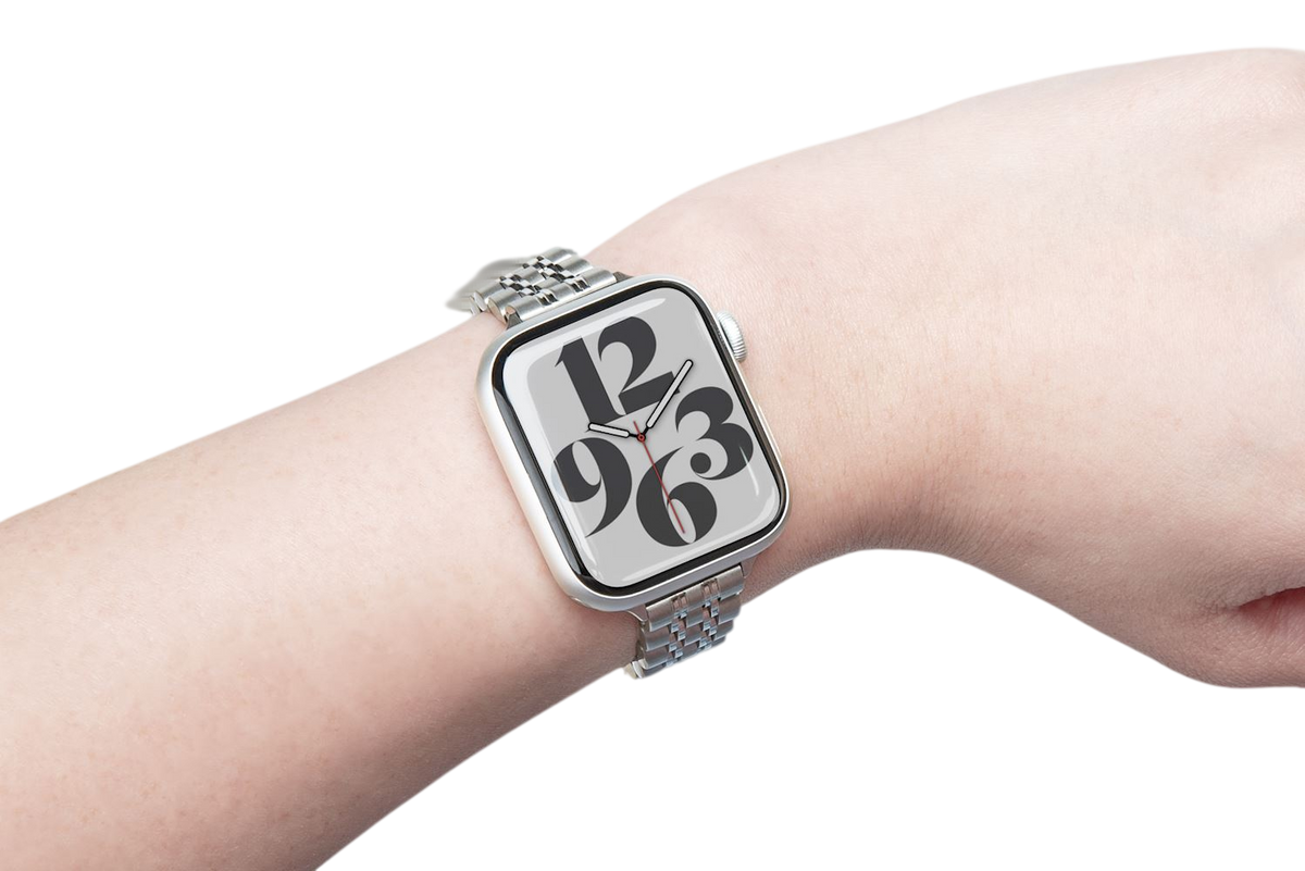 Bracelet Élégant en Acier Inoxydable pour Apple Watch (42/44/45/46/49mm)
