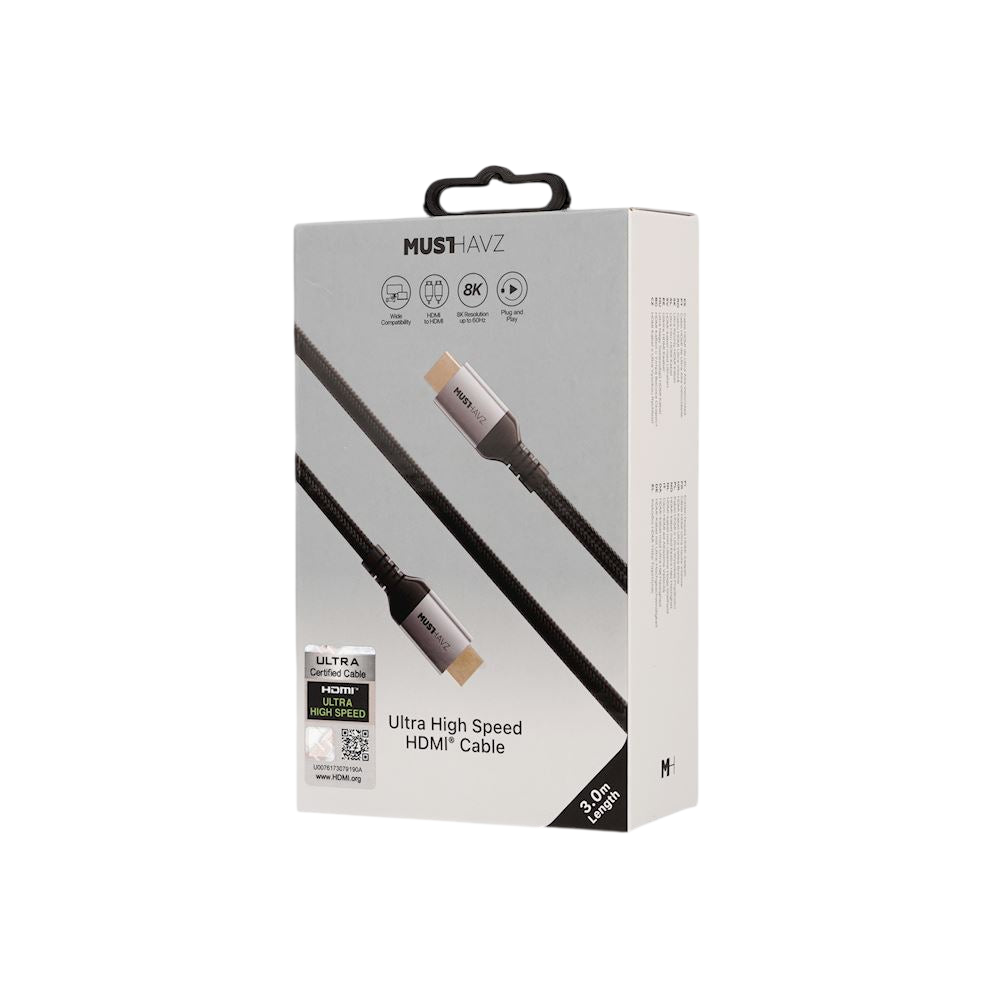 UltraHD 8K HDMI Cable - Câble HDMI 2.1 Haute Performance - 3 Mètres