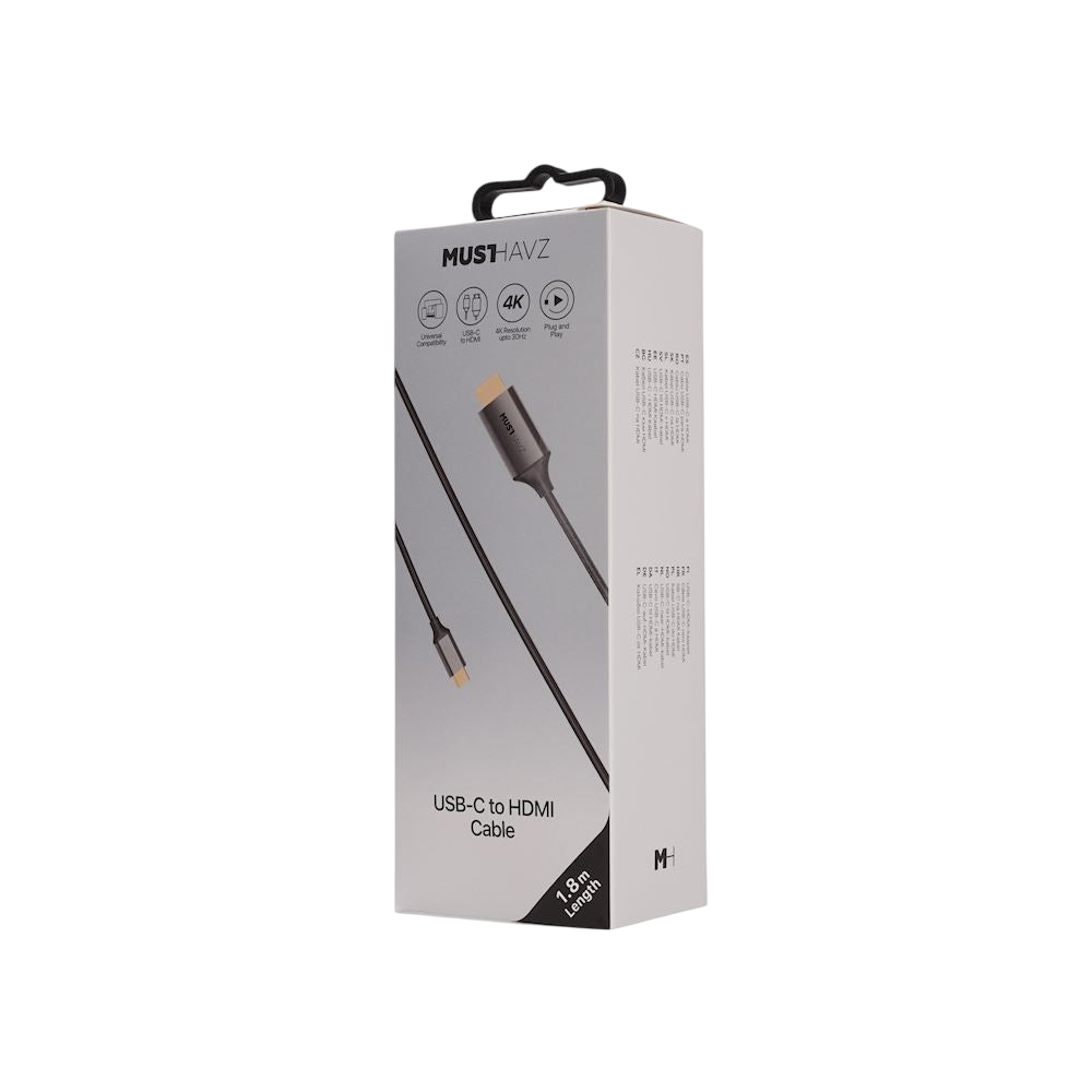 Câble USB-C vers HDMI 4K - Longueur 1,8 Mètre