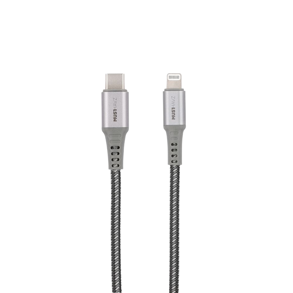 Câble USB-C vers Lightning en Nylon Tressé - Certifié MFi - 1,0 Mètre
