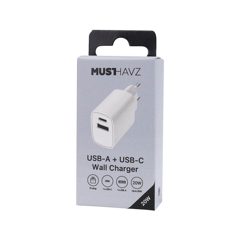 Chargeur Secteur GoEasy - USB-A + USB-C - 20W