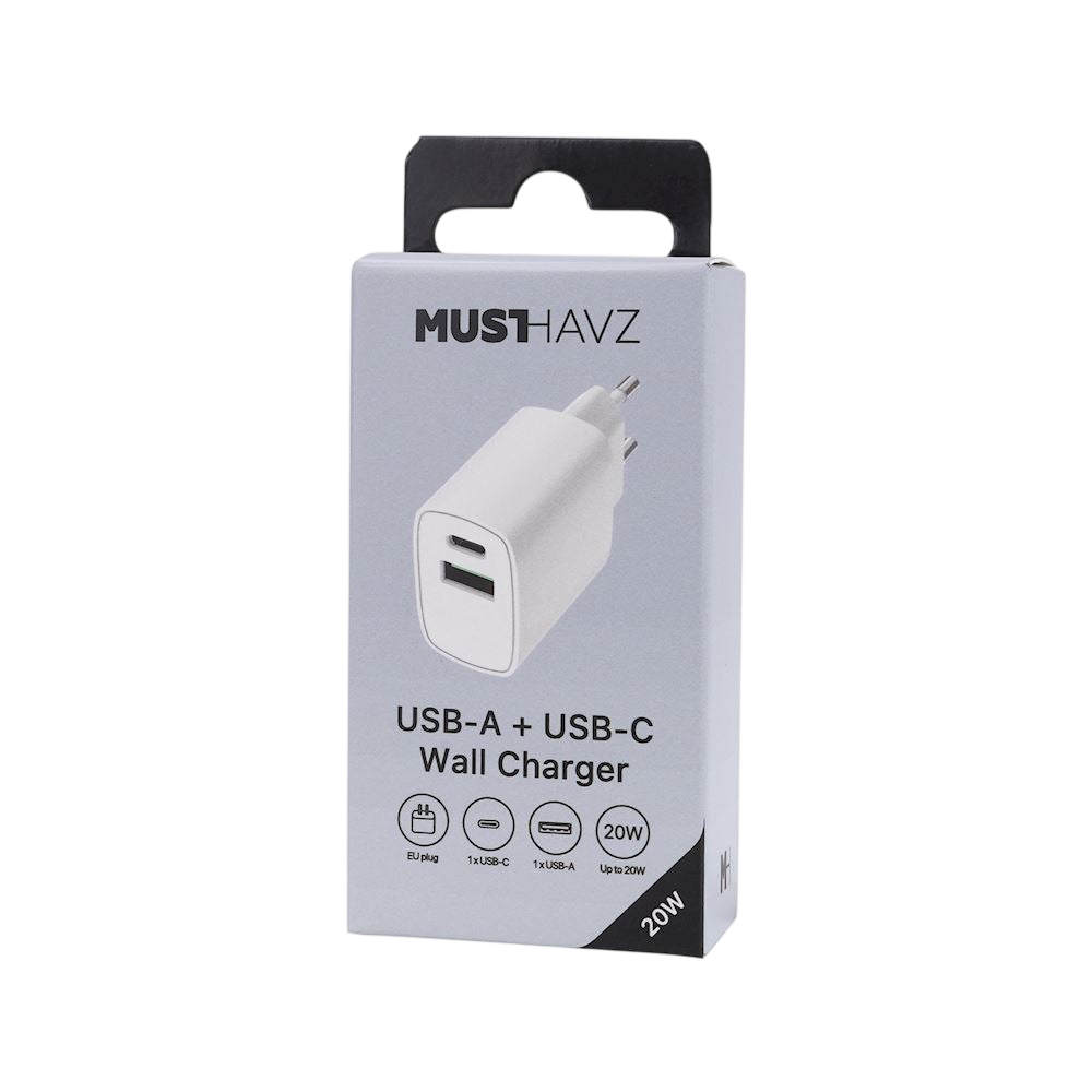 Chargeur Secteur GoEasy - USB-A + USB-C - 20W