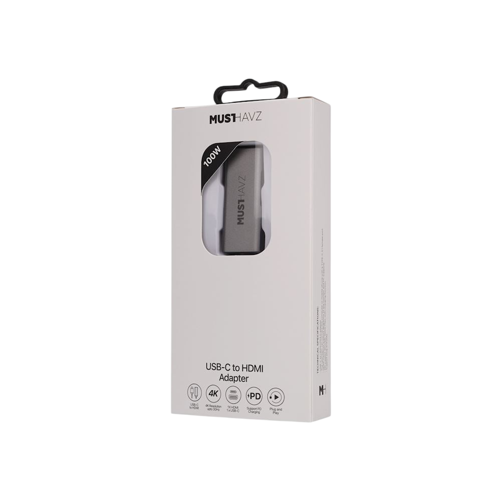 Adaptateur USB-C vers HDMI 4K - Port de Charge Power Delivery 100W