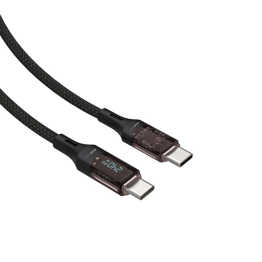 Câble USB-C vers USB-C avec Écran LCD - 240W - 1,0 Mètre
