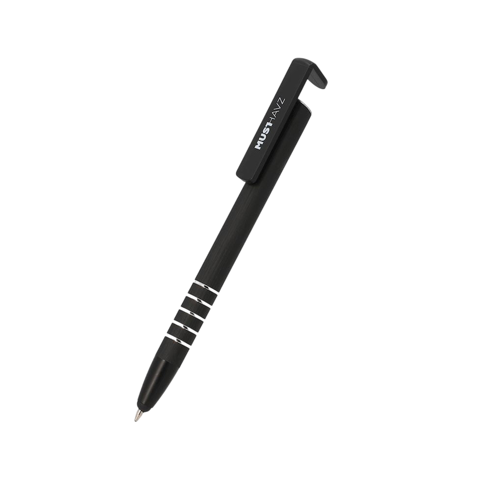 3-in-1 Pen - Stylo Bille, Stylet Tactile et Support Smartphone