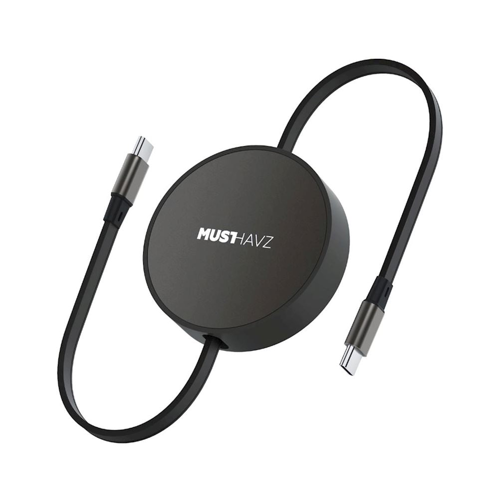 Câble USB-C vers USB-C rétractable - 1,2 Mètre