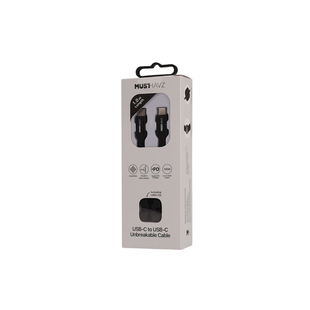 Câble USB-C vers USB-C Incassable en Kevlar® - 1,0 Mètre