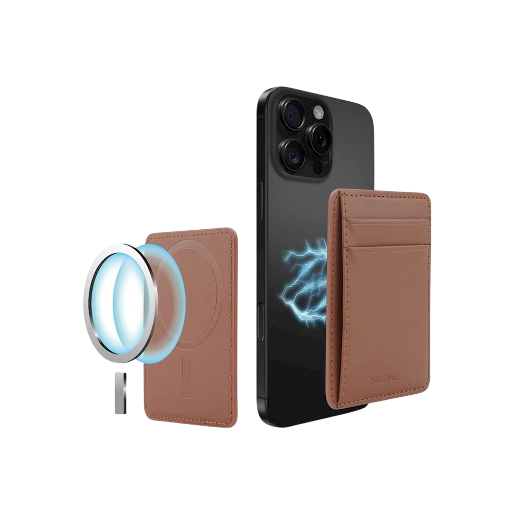 Porte-Cartes Magnétique MagSafe en Cuir Végan