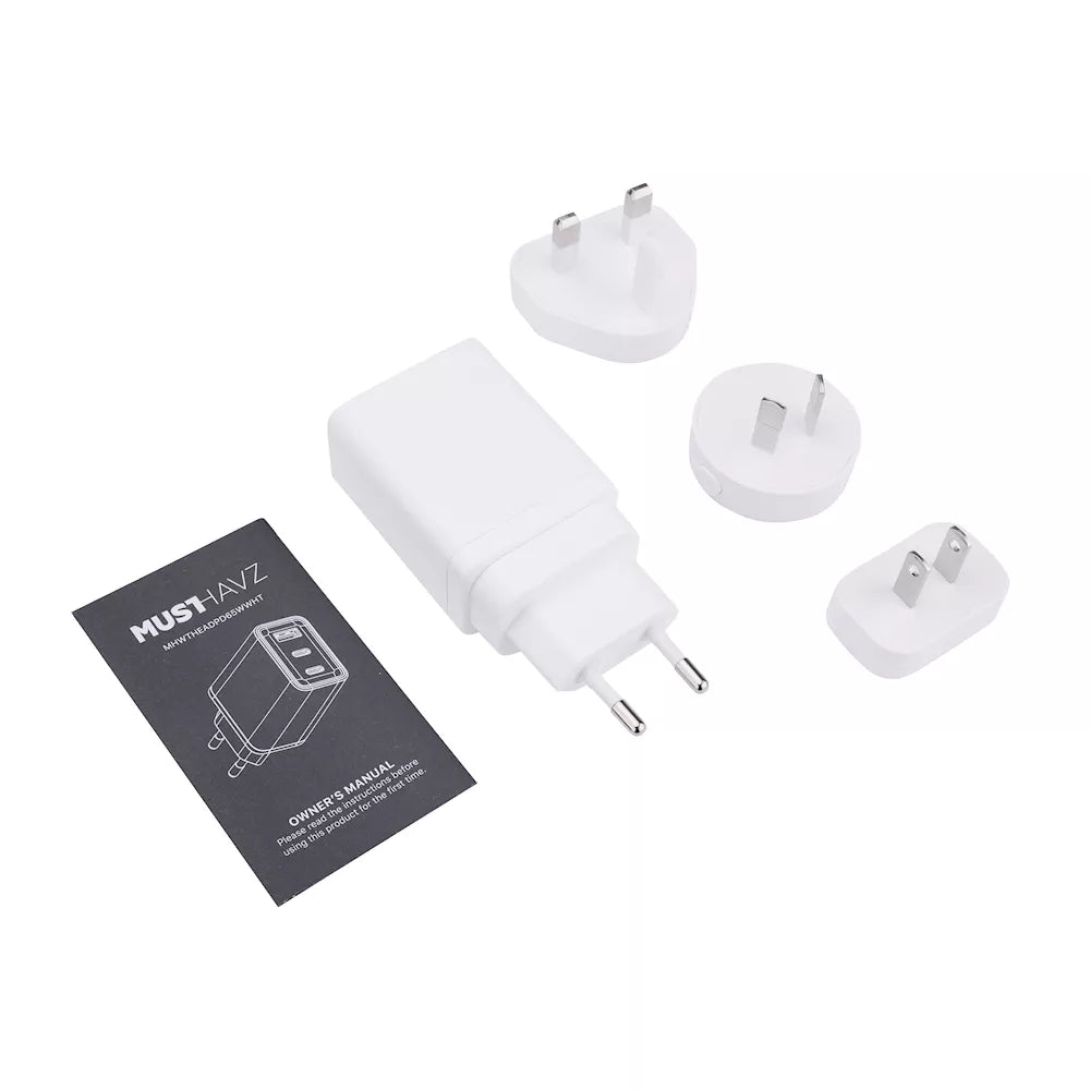Chargeur de Voyage Universel Monde - 65W - Power Delivery