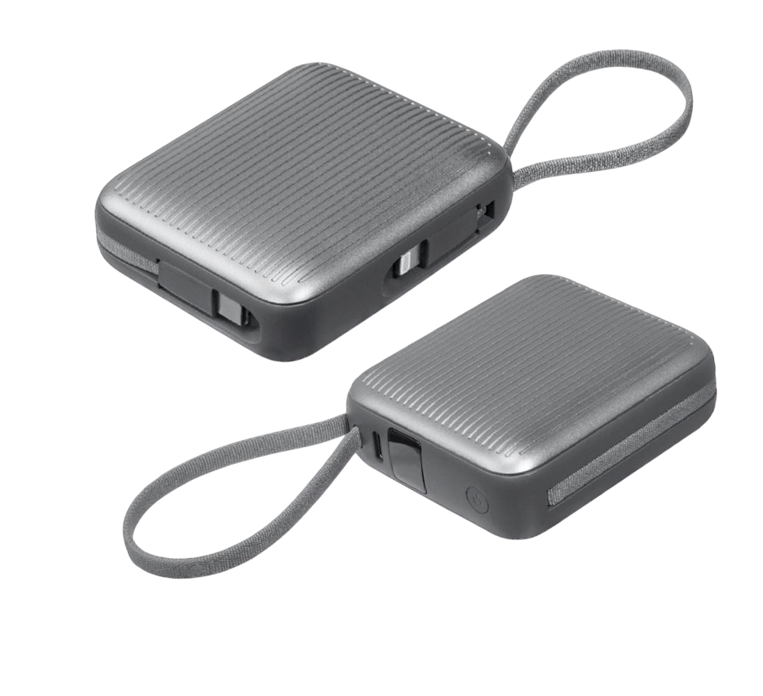 Batterie Externe Ultra-Compacte 10 000 mAh avec Câble Intégré