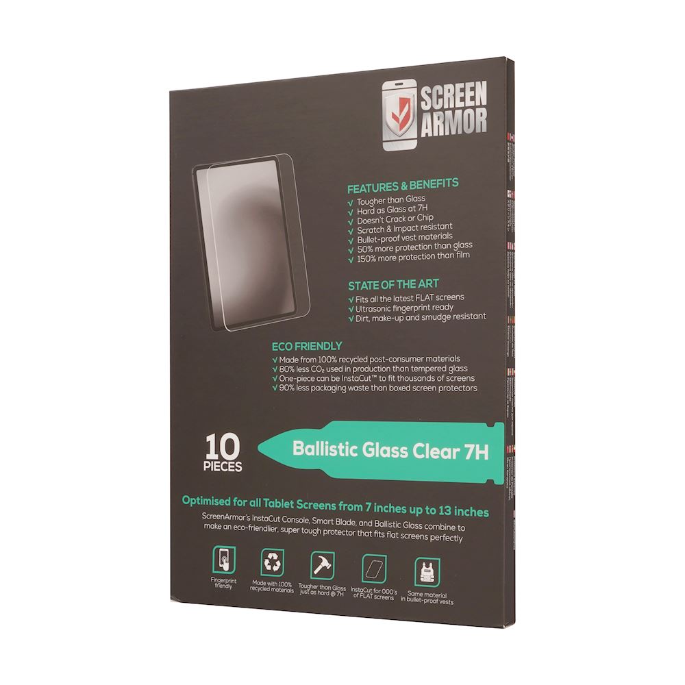 ScreenArmor Ballistic Glass Privacy 7H 13" (10 pcs) - Dust Layer