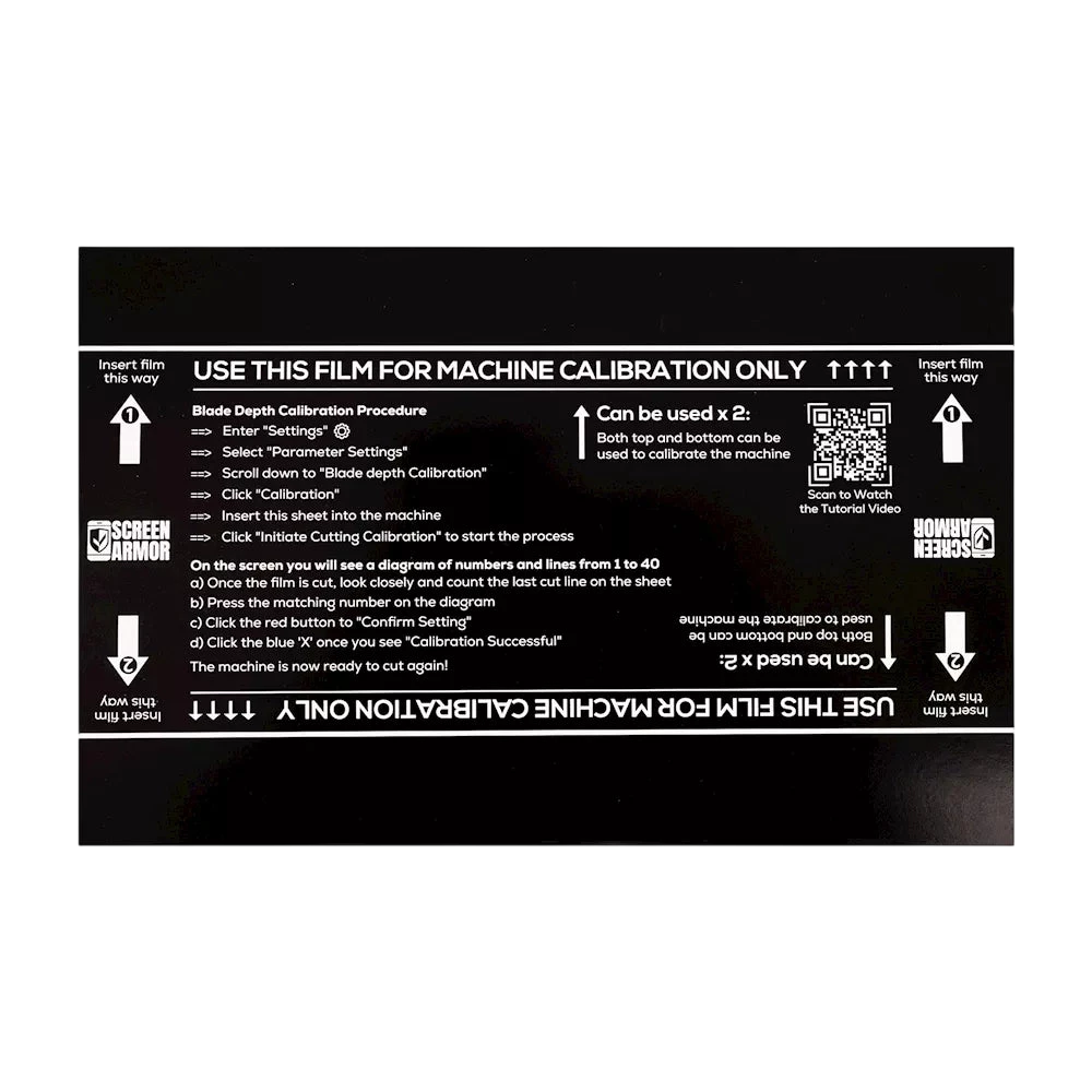 ScreenAmor InstaCut Calibration sheets (10pcs)