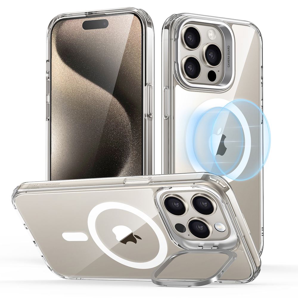 Coque Classic Hybrid MagSafe Stash Stand pour iPhone 15 Pro Max