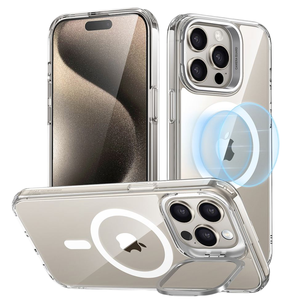 Coque Classic Hybrid MagSafe Stash Stand pour iPhone 15 Pro Max