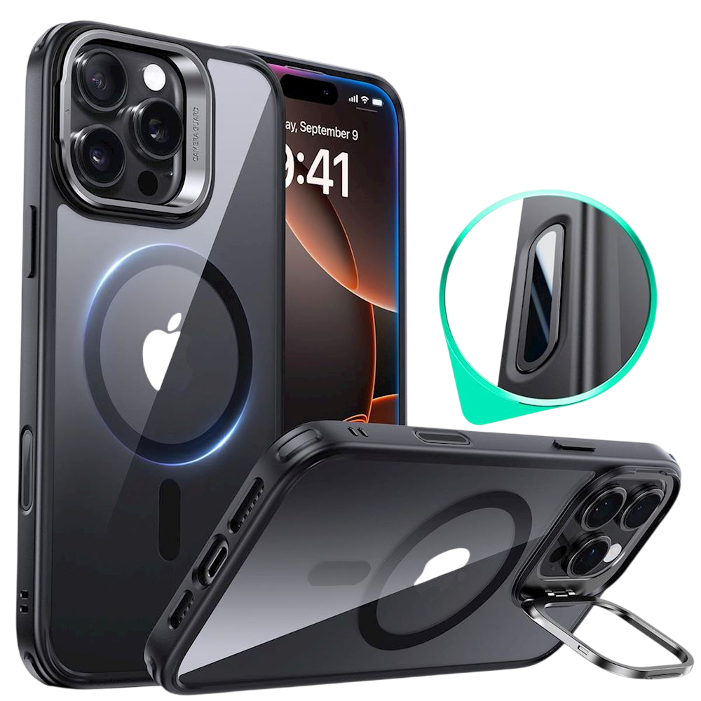 Coque Classic Hybrid MagSafe Stash Stand pour iPhone 16 Pro