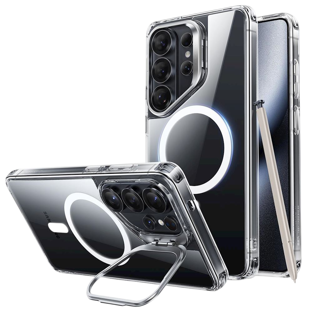 Coque Classic Hybrid MagSafe Stash Stand pour Samsung S26 Ultra