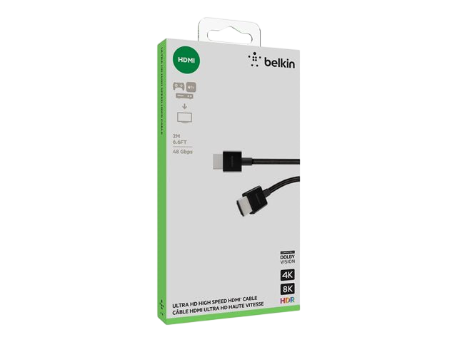 Belkin Câble HDMI 2.1 Ultra Haute Vitesse 8K Tressé (2 m)