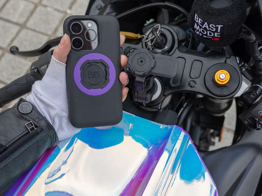 Support Quad Lock pour colonne de direction de moto