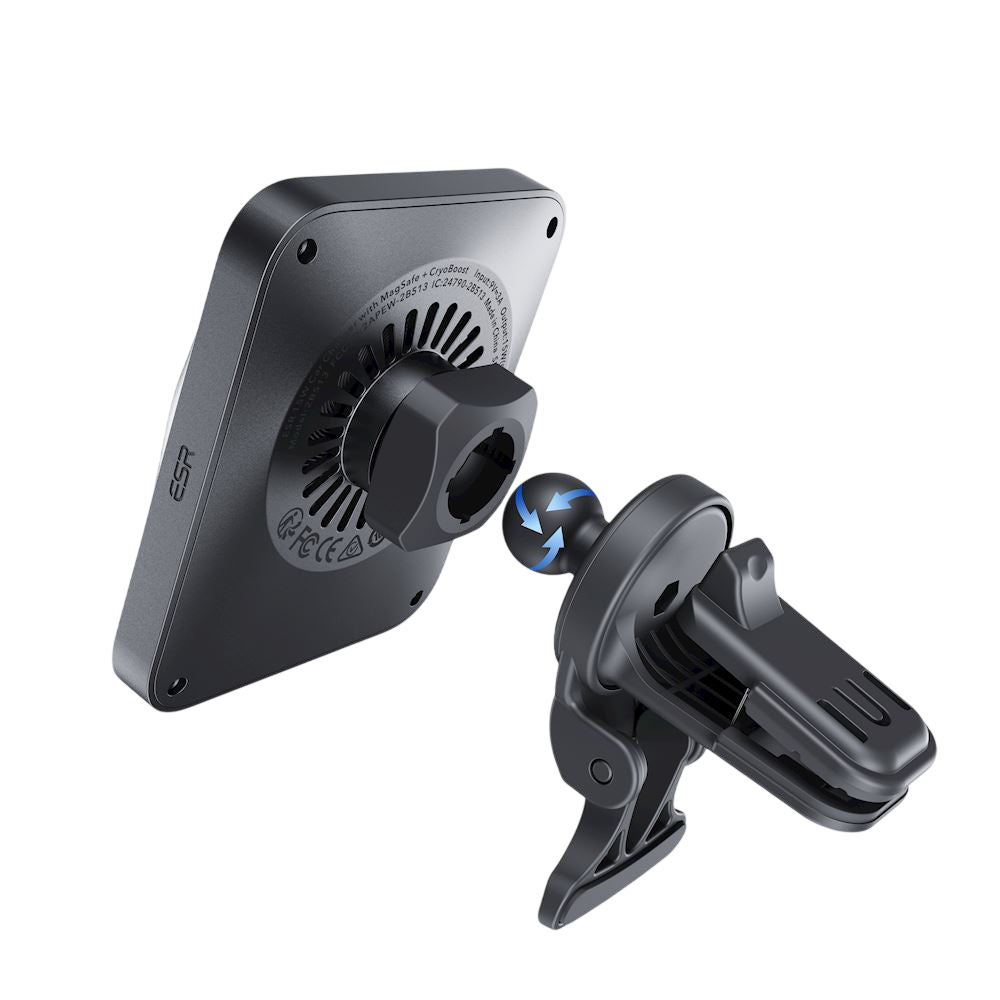 Chargeur Voiture Sans Fil HaloLock MagSafe 15W avec Fixation Ultra-Stable