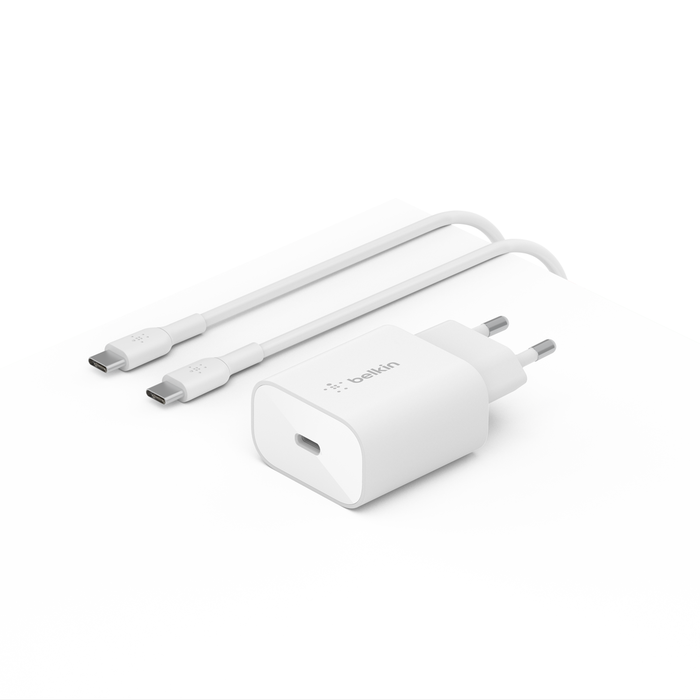 Belkin BOOST CHARGE - Adaptateur secteur - 25 Watt - PD 3.0 (24 pin USB-C) - blanc