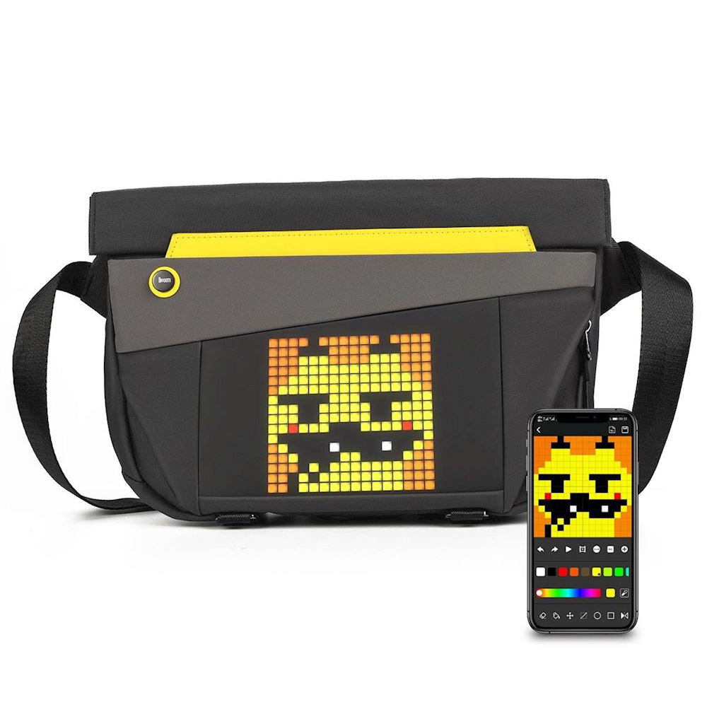 Sacoche bandoulière connectée à écran LED Pixel Art Divoom Pixoo Slingbag
