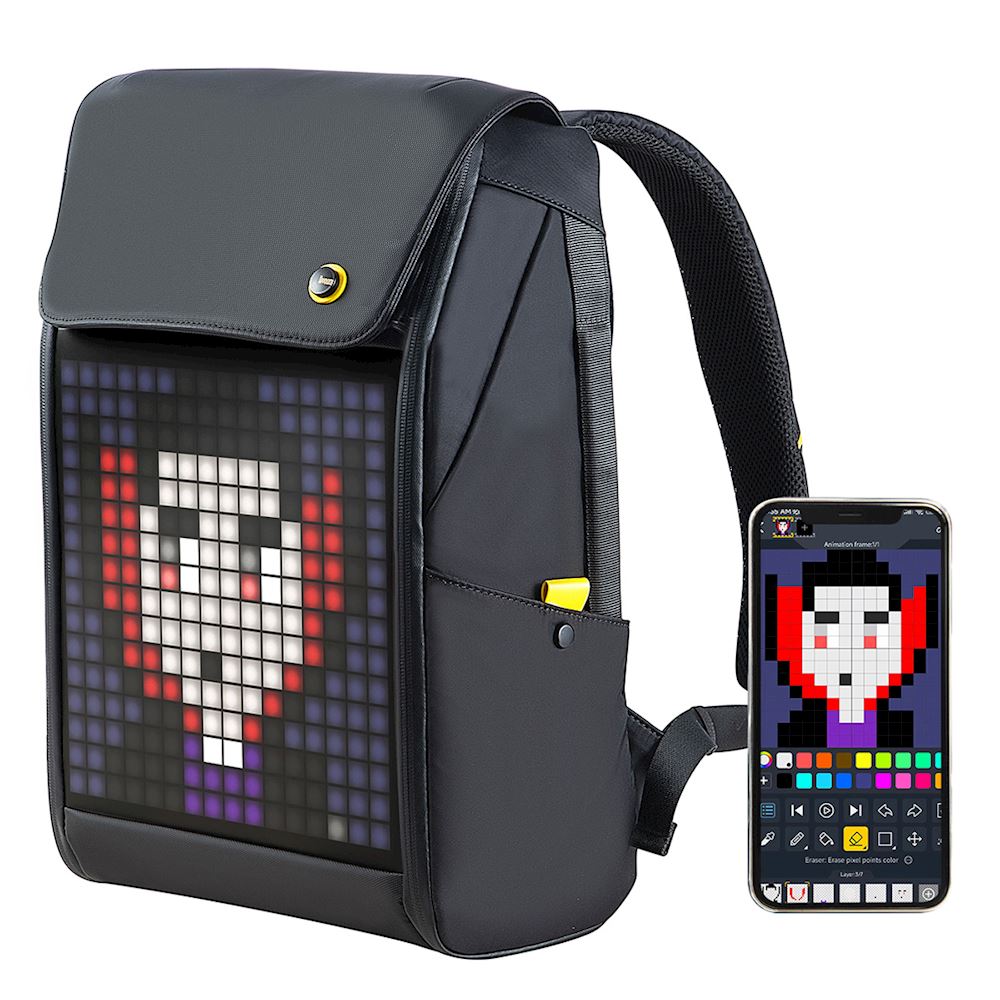 Sac à dos connecté à écran LED Pixel Art Divoom Backpack M