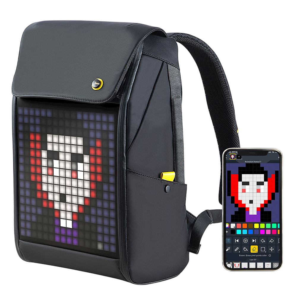 Sac à dos connecté à écran LED Pixel Art Divoom Backpack M