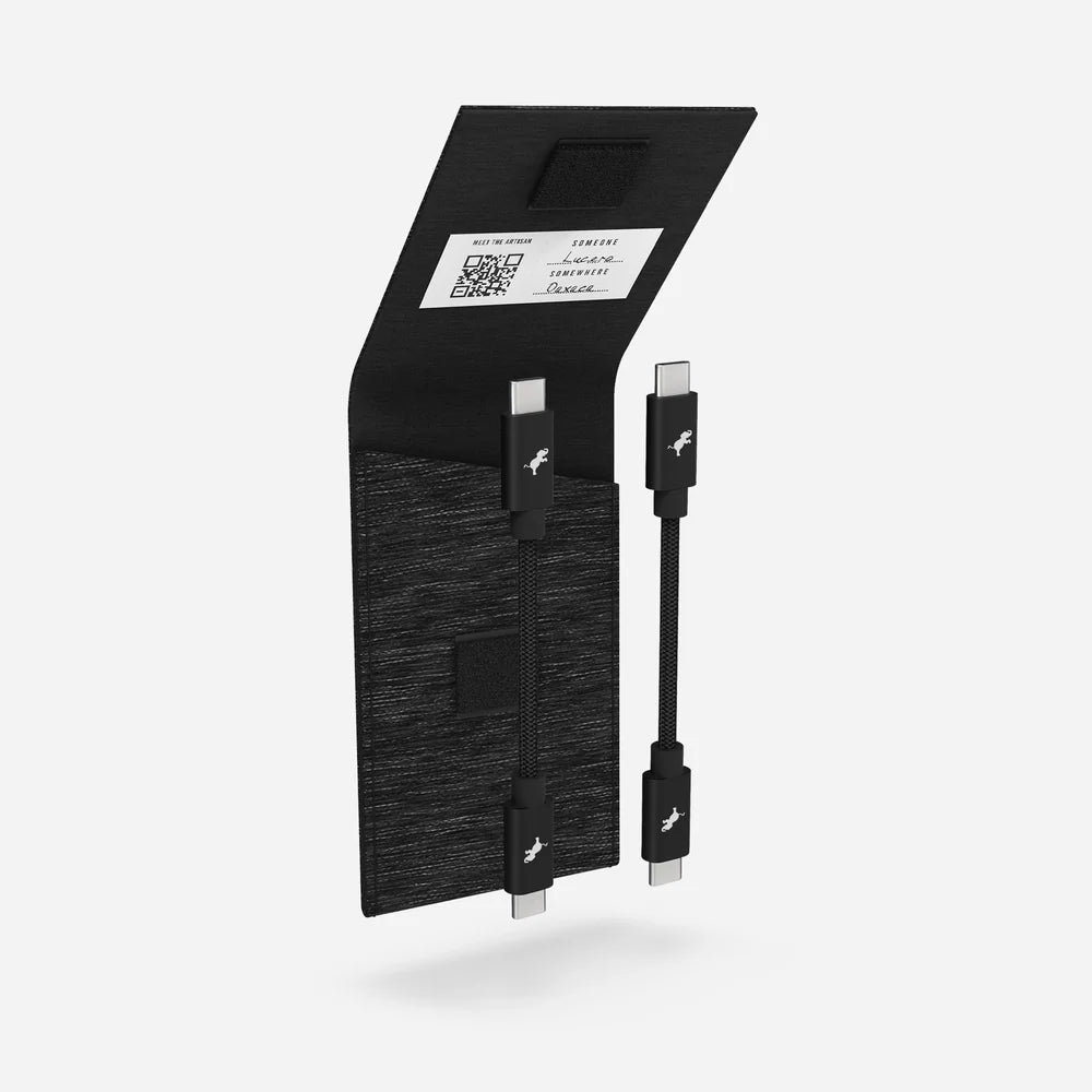 Lot de 2 câbles courts USB-C vers USB-C avec pochette Nimble PowerKnit Shorty (12,7 cm)