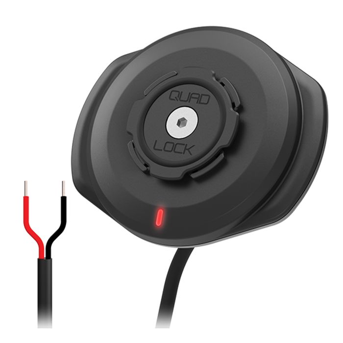 Tête de recharge sans fil Quad Lock résistante aux intempéries pour moto (12 V - 24 V)