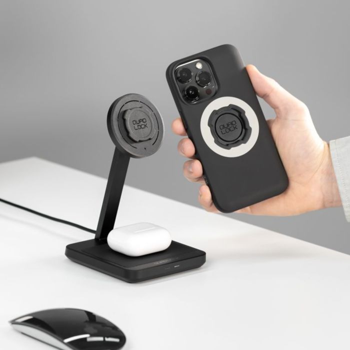 Double chargeur de bureau sans fil Quad Lock