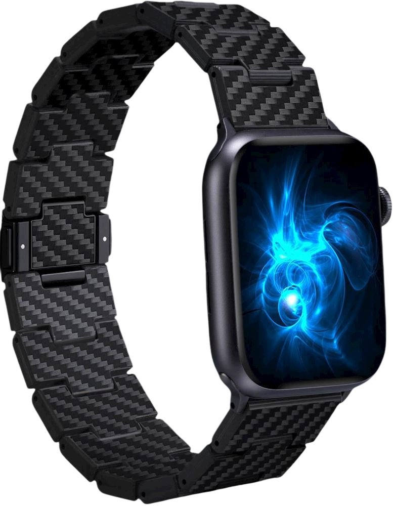 Bracelet à maillons en fibre de carbone pour Apple Watch (42/44/45/49 mm)