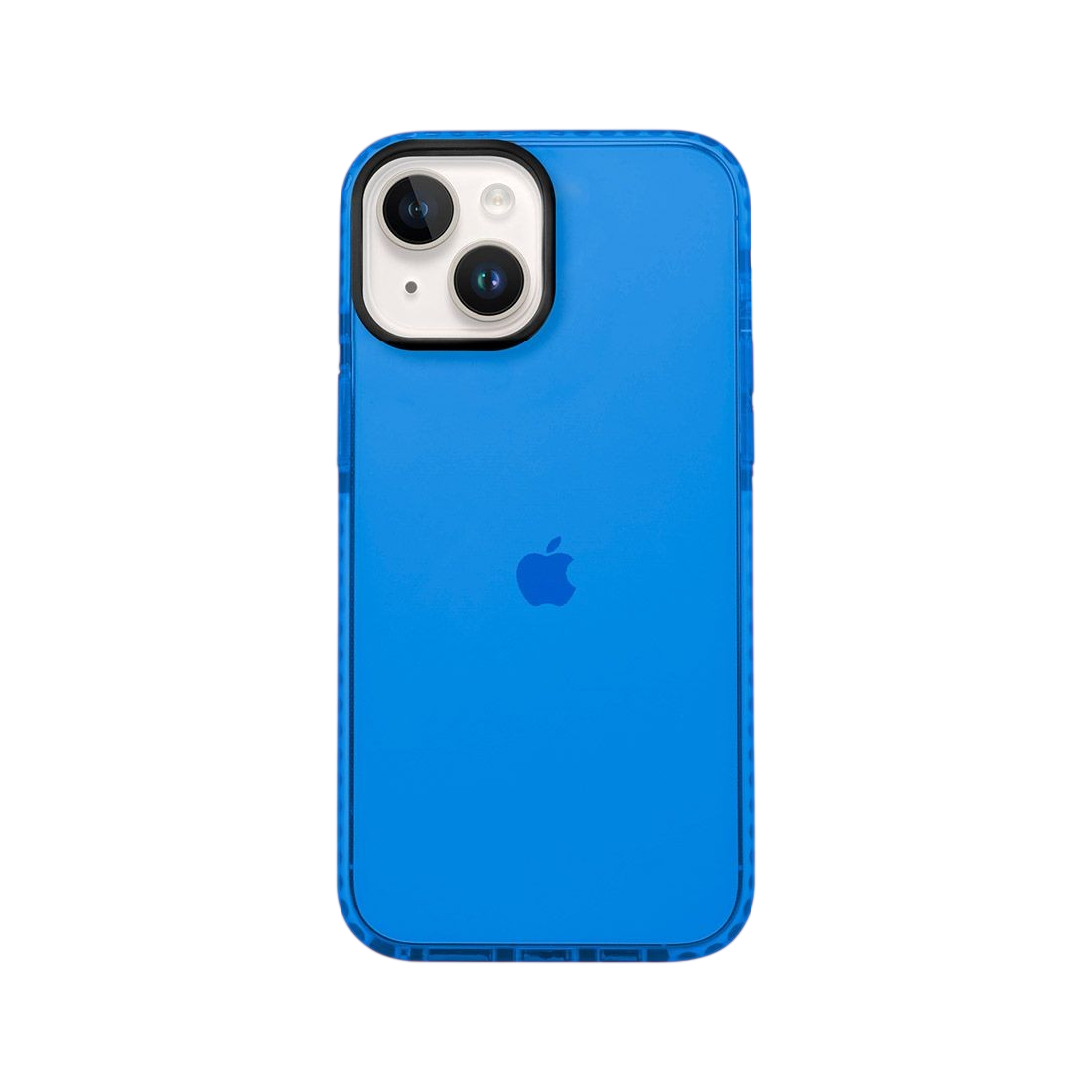 Coque tpu renforcée avec liseret noir pour iPhone 13 - bleu transparent