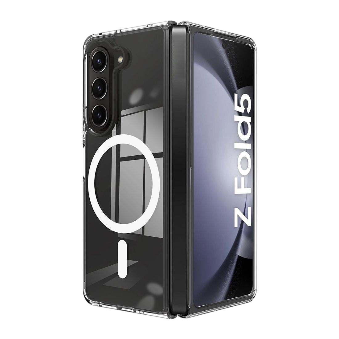 Coque TPU/PC renforcée transparente compatible Magsafe Samsung Galaxy Z Fold5