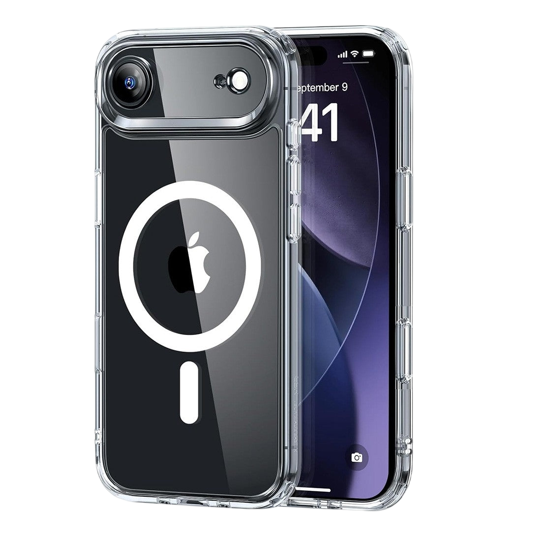 Coque transparente renforcée compatible Magsafe pour iphone 17 Pro Max