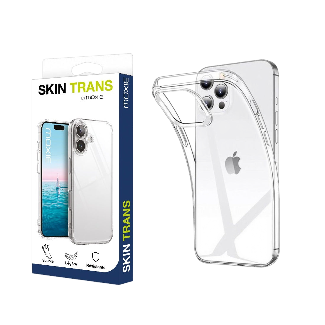 Coque ultra fine transparente en TPU pour iPhone 16 Pro Max