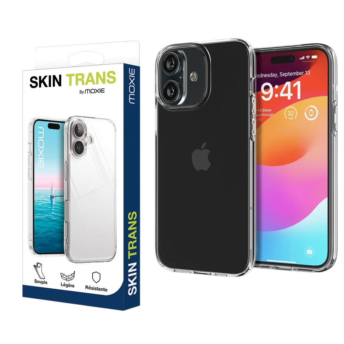 Coque ultra fine transparente en TPU pour iphone 17
