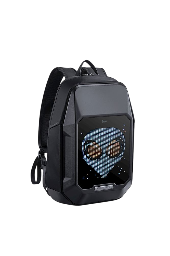 Sac à dos connecté à écran LED Pixel Art Cyberpunk