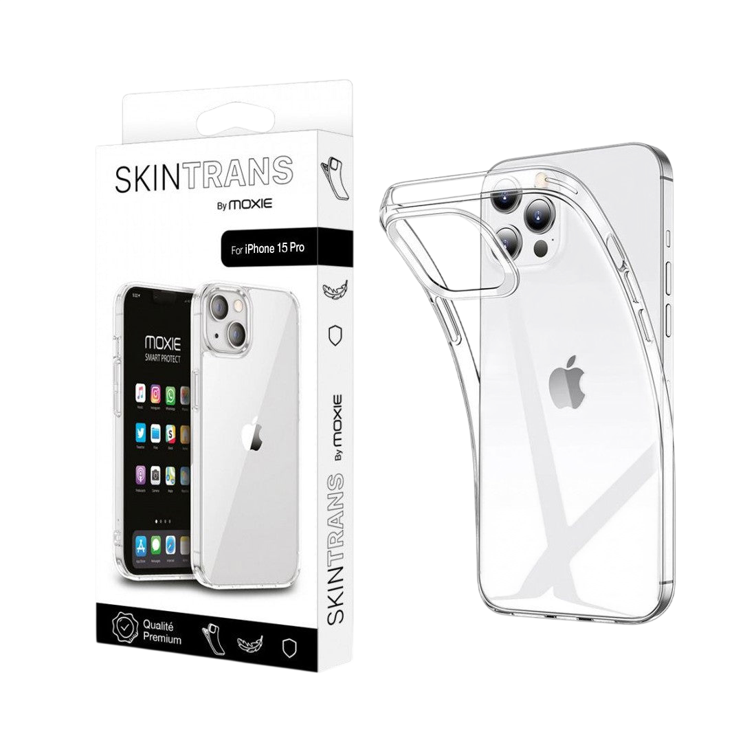 Housse ultra fine 0.25mm Moxie Skintrans iPhone 15 PRO 6.1"