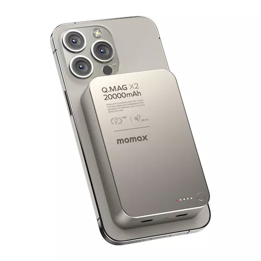 Batterie externe magnétique portable Momax Q.Mag X2 20000 mAh (Gen 2)