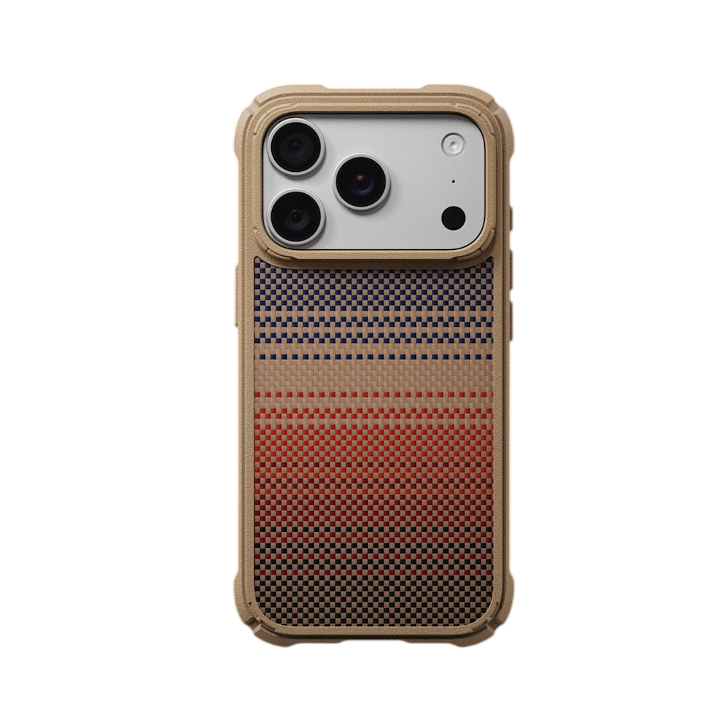 Coque de protection renforcée PITAKA Cairn en fibre d'aramide pour iPhone 18 Pro / 17 Pro