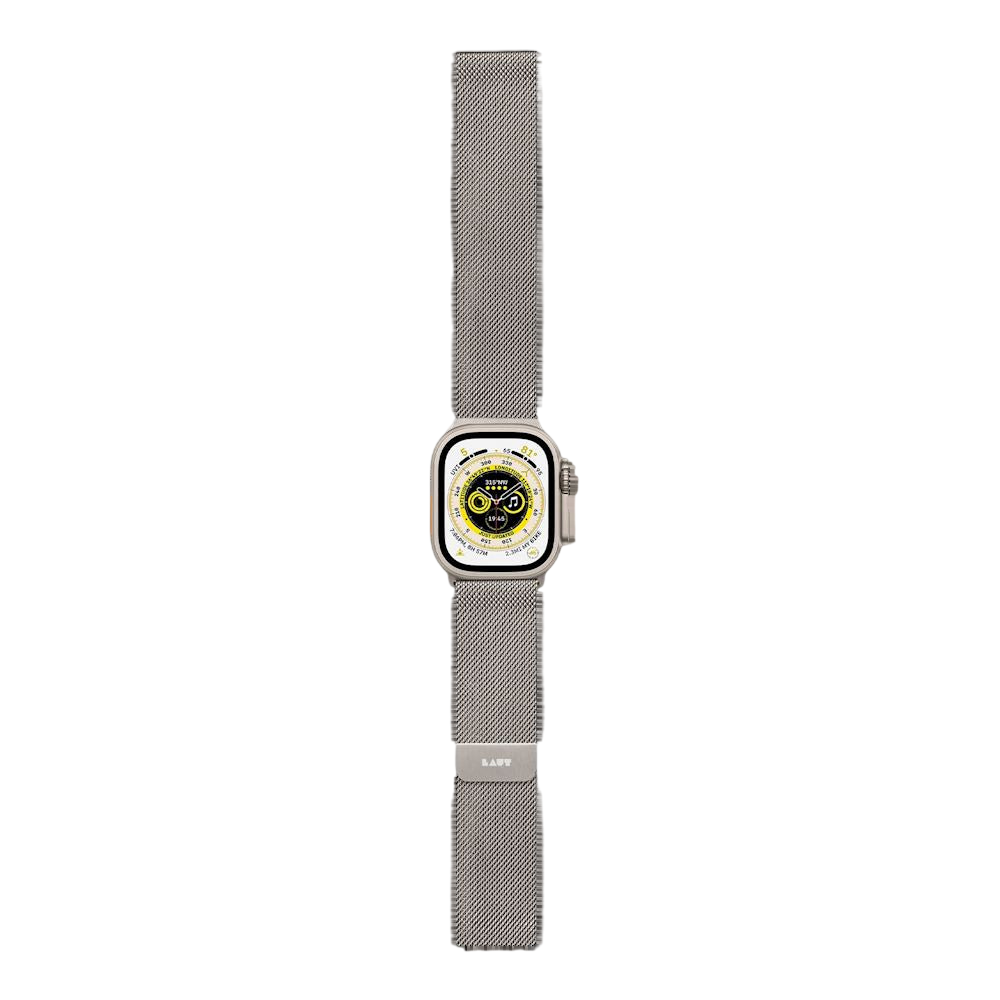 Bracelet en Maille de Titane avec Fermoir Magnétique pour Apple Watch (44/45/46/49mm)